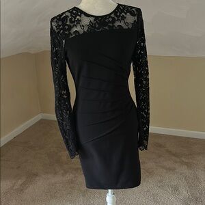Ivanka Trump Black Sheath Dress with Bishop Sleeves